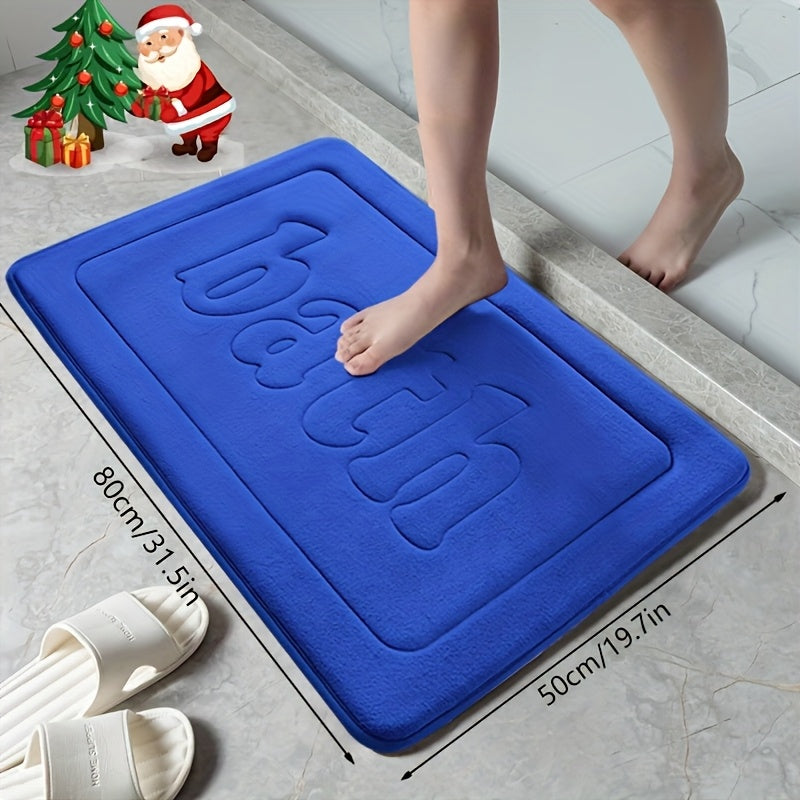 Tapete de Banho de Espuma de Memória de Luxo | Ultra Macio, Espesso 25D, Antiderrapante, Lavável na Máquina, Tapete de Casa de Banho de Poliéster de Secagem Rápida para Sala de Estar, Cozinha, Lavandaria, Quarto