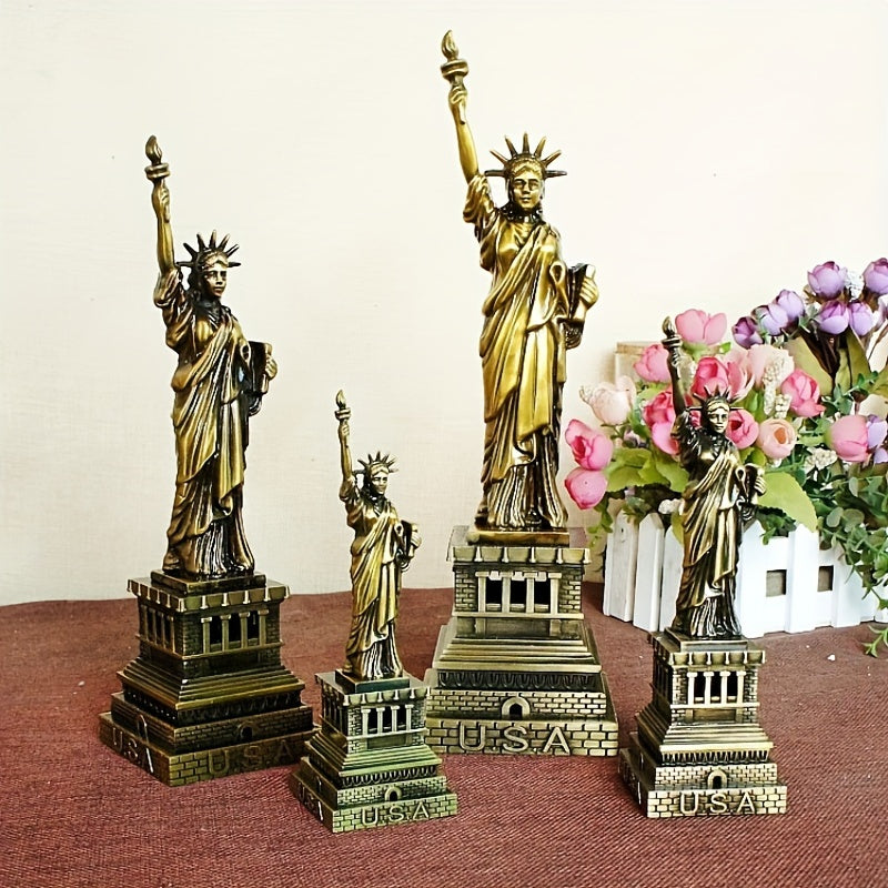 Escultura Metálica Intrincada da Estátua da Liberdade - Decoração Elegante para Casa, Lembrança de Viagem Perfeita & Presente de Férias, Ideal para Decoração de Quarto