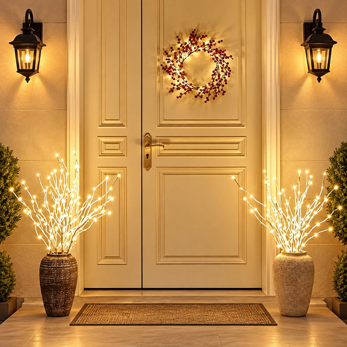 Galho Decorativo de Bétula com LED para Natal