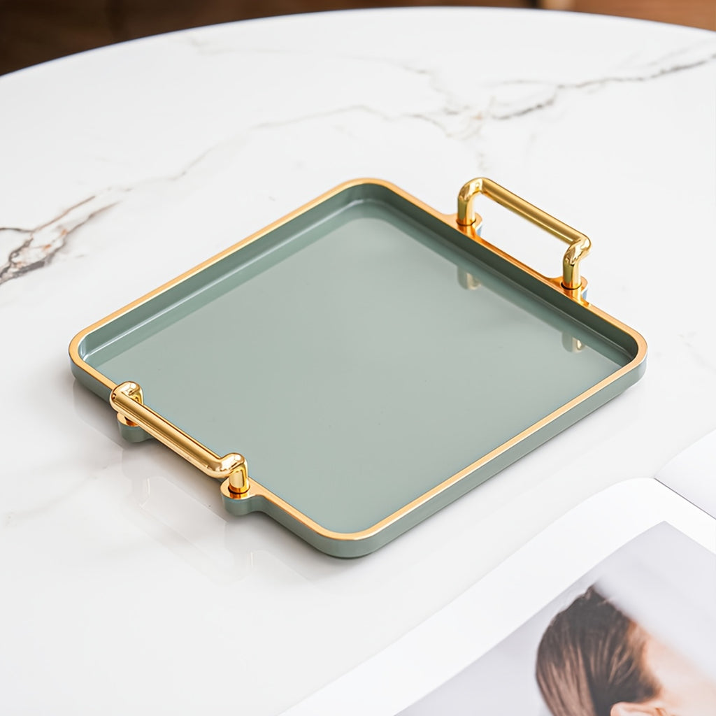 1 unidade, 3 unidades de tabuleiros de plástico adequados para uso doméstico em cozinhas, salas de jantar e salas de estar para o pequeno-almoço; ideal para conjuntos de chá, recipientes de água, doces, bolachas, pão para casamentos, festas, presentes e aniversários.