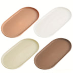 Prato de Jantar Oval Elegante - Montagem Não Necessária, Bege/Branco, para Jantares Formais e Informais, Chá da Tarde, Piqueniques, Festas - Prato de Servir Durável para Casa, Catering, Eventos, Essenciais para Piquenique, Louça Minimalista, Acabamento de Superfície Lisa Sinterklaas