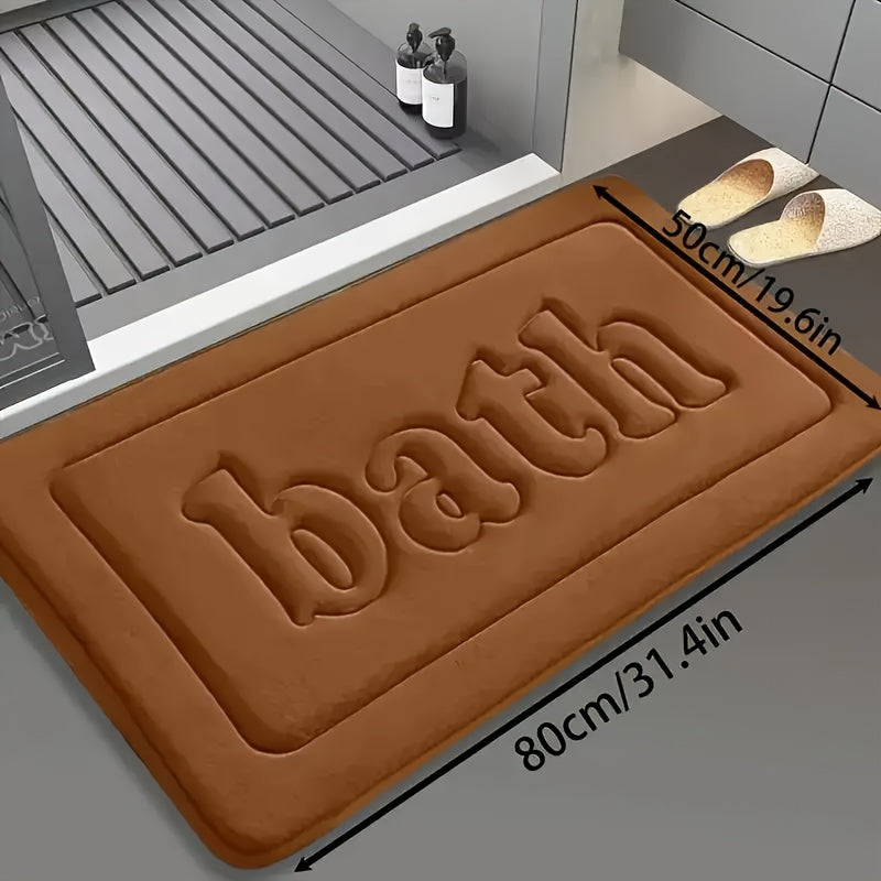 Tapete de Banho de Espuma de Memória de Luxo | Ultra Macio, Espesso 25D, Antiderrapante, Lavável na Máquina, Tapete de Casa de Banho de Poliéster de Secagem Rápida para Sala de Estar, Cozinha, Lavandaria, Quarto
