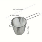 1peça Infusor de Chá de Aço Inoxidável Resistente com Laço de Pendurar - Filtro de Chá de Malha Fina, Filtro de Chá à Prova de Vazamentos para Chá em Folhas Soltas, Ervas, Especiarias - Cesta de Chá Fácil de Limpar para Casa, Escritório ou Presente - Compatível com Canecas, Panelas, Copos - Acessório Ideal para Cerimônia de Chá, Acessórios de Chá, Essenciais para Cozinhar em Casa, Acabamento Metálico Elegante, Item de Cozinha Durável, Cozinha em Casa, Design Compacto, Construção Resistente, In