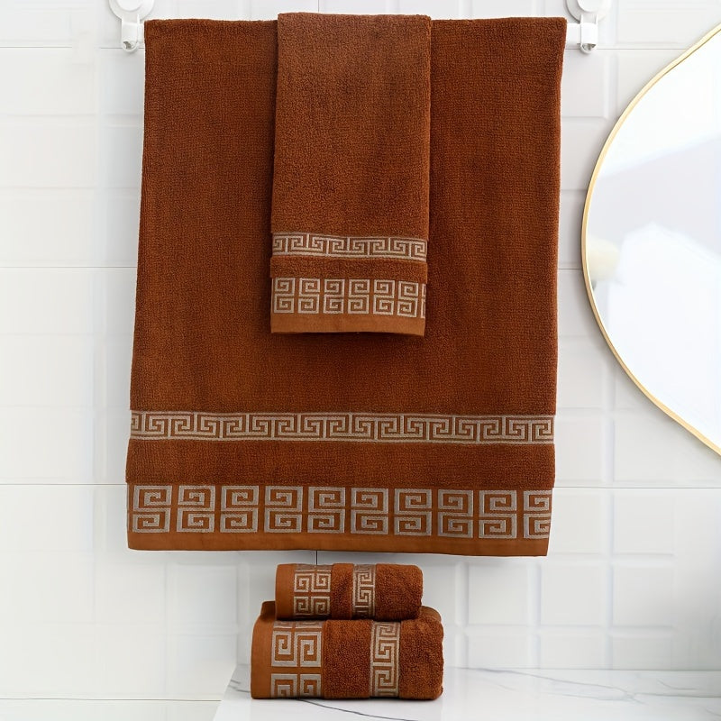 1 Toalha de Banho e Mão de Algodão Puro - Toalhas Macias, Absorventes e de Secagem Rápida para Banho, Lavagem de Rosto e Cuidados com o Cabelo - Toalha de Banho ou Envoltório 34x75cm e 70x140cm, Higiene para Uso Doméstico