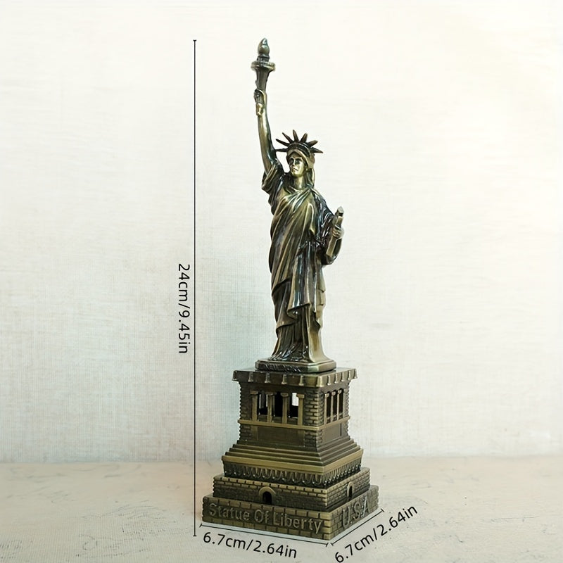 Escultura Metálica Intrincada da Estátua da Liberdade - Decoração Elegante para Casa, Lembrança de Viagem Perfeita & Presente de Férias, Ideal para Decoração de Quarto