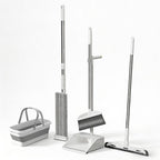 Complete 5-Piece Cleaning Kit: Broom + Mop + Dustpan + Bucket and Mop Set - S7