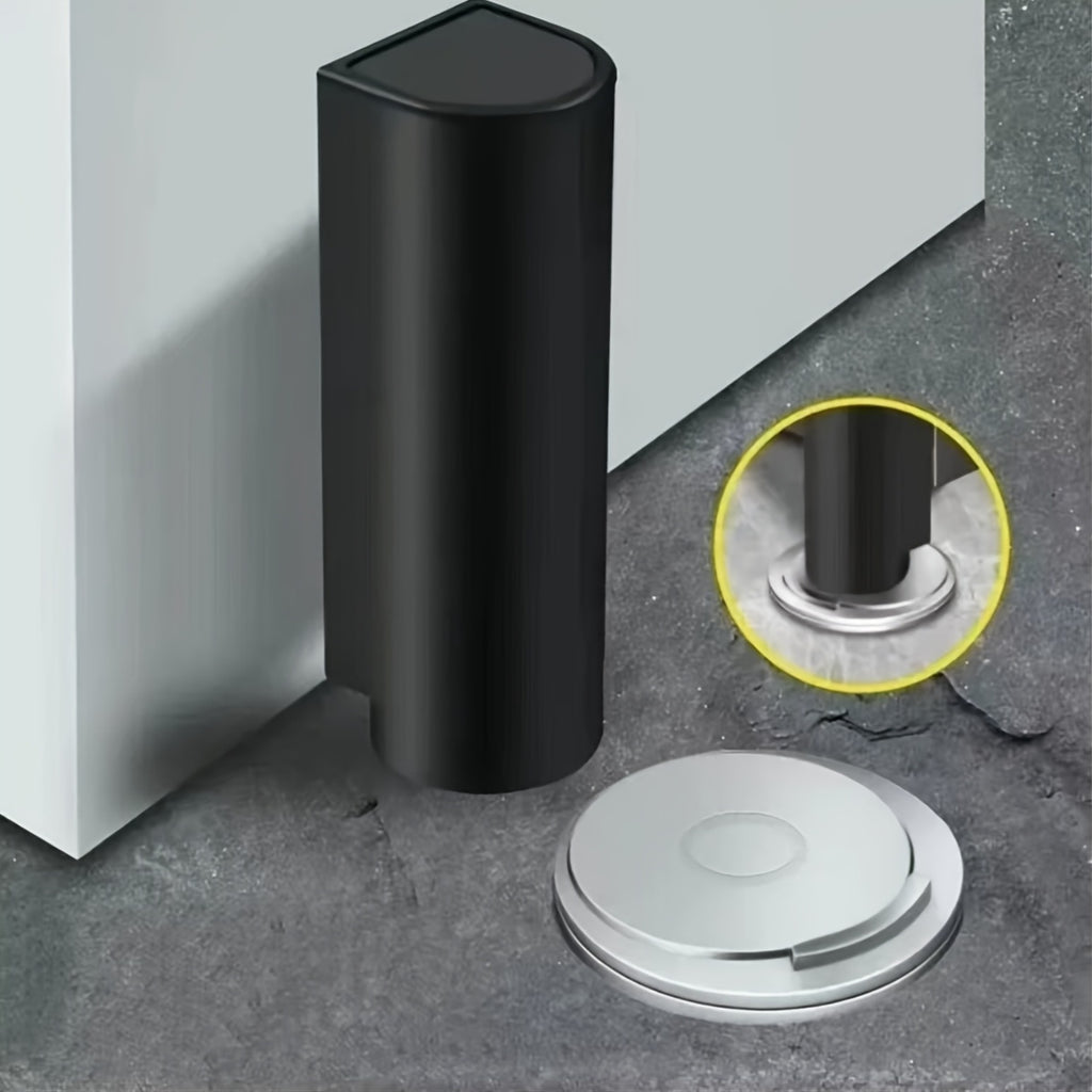 Set of 2 Durable Magnetic Door Stoppers - Easy to Install Without Drilling, Adhesive Backing, Protects Doors from Collisions, Available in Black, White, And Gray, Featuring a Unique Design, And Can Be Firmly Secured