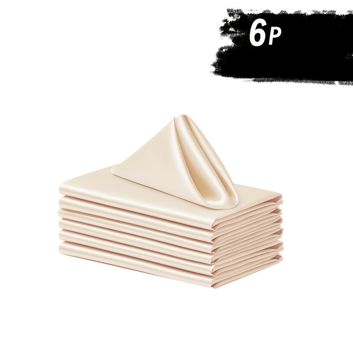 6/12 Peças de Guardanapos de Cetim Macio, Guardanapos Simples e Elegantes - Perfeitos para Casamentos, Chá de Panela, Festas e Decorações de Restaurantes