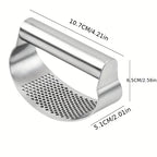 1peça Prensa de Alho em Aço Inoxidável - Triturador de Alho Manual com Pega Ergonómica, Ferramenta de Cozinha Durável para Triturar Alho, Sem Necessidade de Eletricidade, Fácil de Limpar, Perfeito para Cozinhar em Casa, Triturador de Alho para Cozinha, Essenciais de Cozinha, Acabamento Metálico Elegante, Material Fácil de Limpar, Triturador de Alho, Prensa de Alho