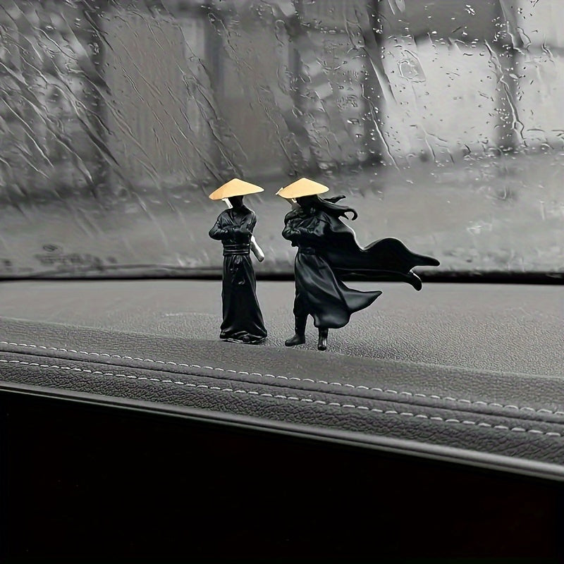 1/2/3pcs Mini Ancient Samurai & Warrior Statues - Miniature Figurines Suitable for Car Dashboard Decor, Aquarium Landscapes, Bonsai Displays, Samurai Micro Scenes - Historical Tabletop Collectibles