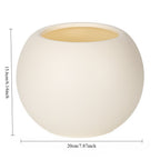 Floreira de Chão Esférica Branca Minimalista | Vaso de Plástico Resistente às Intempéries para Plantas de Interior e Exterior & Decoração Festiva, Estilo Contemporâneo, Formato Redondo