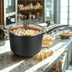 Copacabana Elegance Copper Color 3.5L Non-Stick Glass Lid Pipoqueira - Does Not Stick