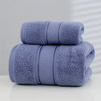 Conjunto de Toalhas de Banho de 2 Peças Premium, Toalhas de Algodão 100% Macias e Absorventes, Inodoro, Ideal para Casa, Férias, Banheiro de Casal, Presente de Natal