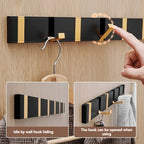 1 stylish door shelf, aluminum door back coat rack, no drilling, fashion style, clothing storage box, entrance door hanger, wall hanging cloth hooks, Mother's Day gift, for storing coats, hats, bags, clothes, towels, no drilling, kitchen decor, Utility Hooks