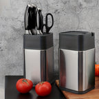 Knife Holder with a Sharpener | Stainless Steel Design Multifunctional Storage Rack for Kitchen | Suitable for Kitchen Knives And Scissors, Non-Slip Knife Storage Rack for Countertops