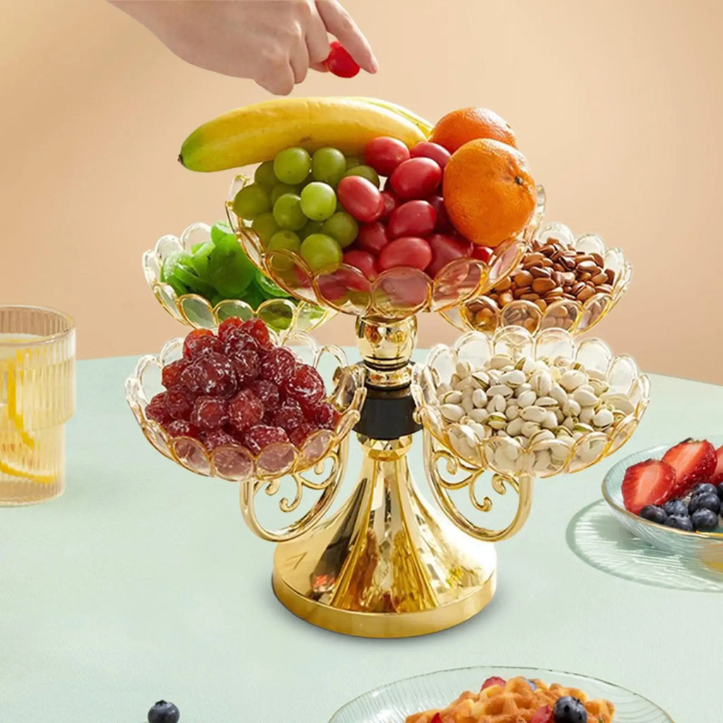 Fruteira Giratória Luxo com 5 Camadas