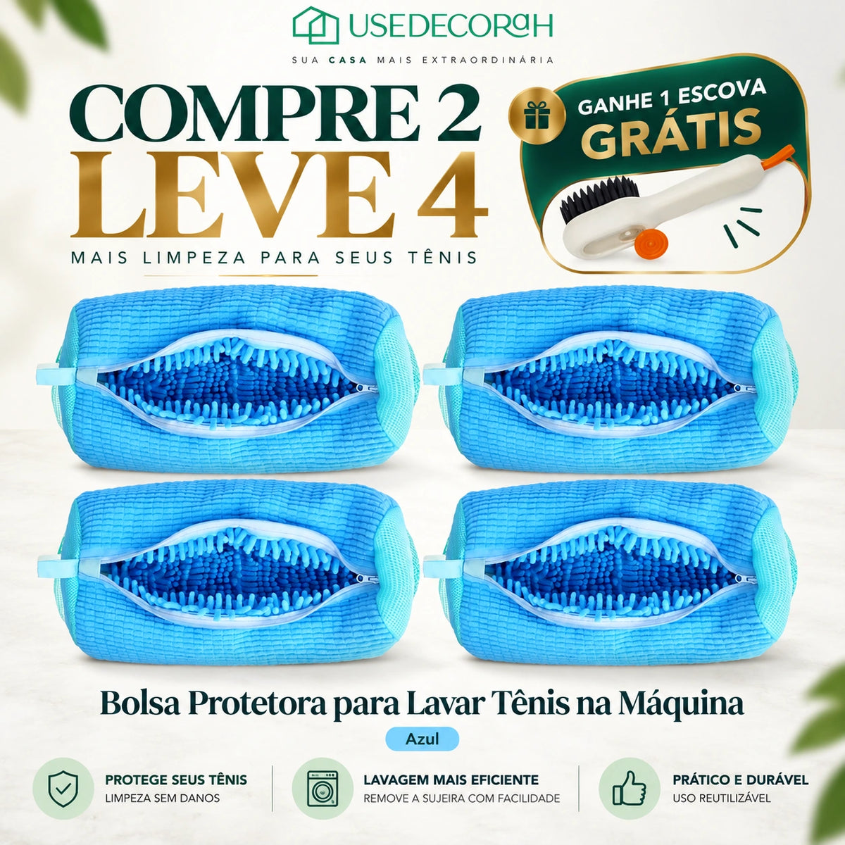 Bolsa Protetora para Lavar Tênis na Máquina