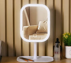 Espelho de Maquiagem LED Tricolor com Controle de Toque