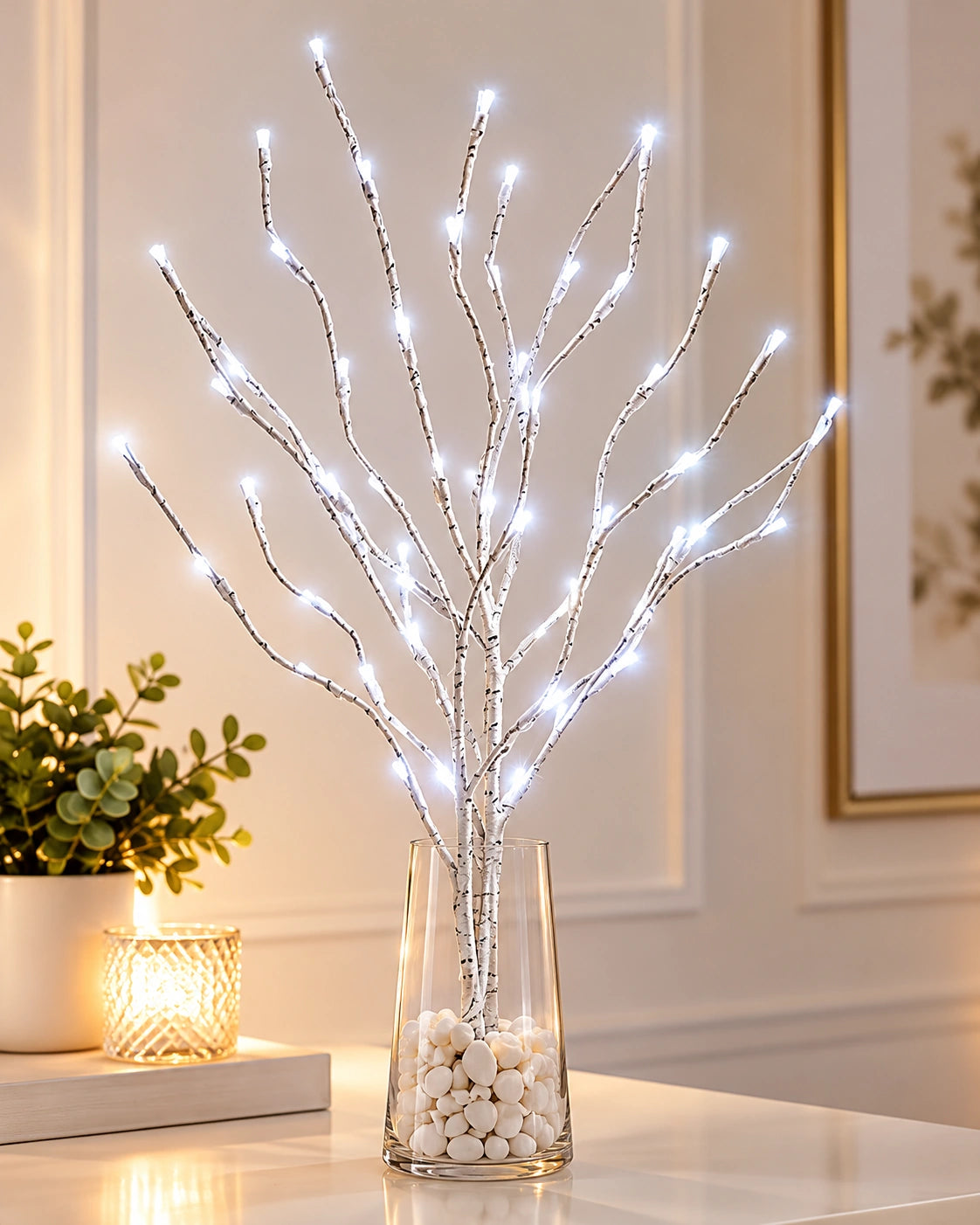 Galho Decorativo de Bétula com LED para Natal