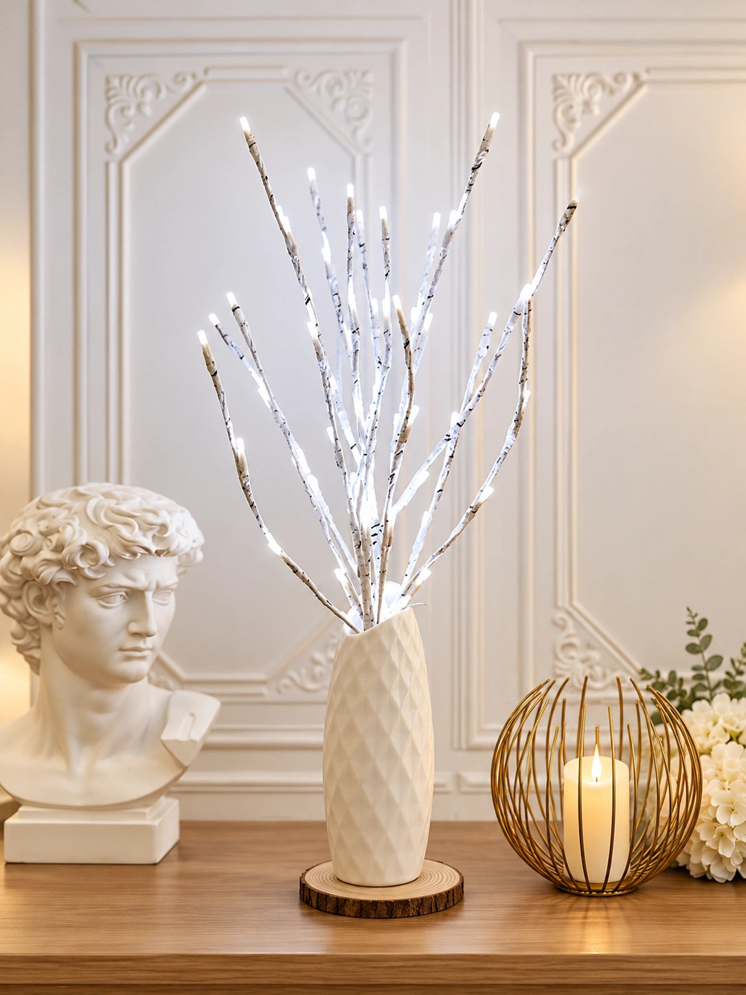 Galho Decorativo de Bétula com LED para Natal
